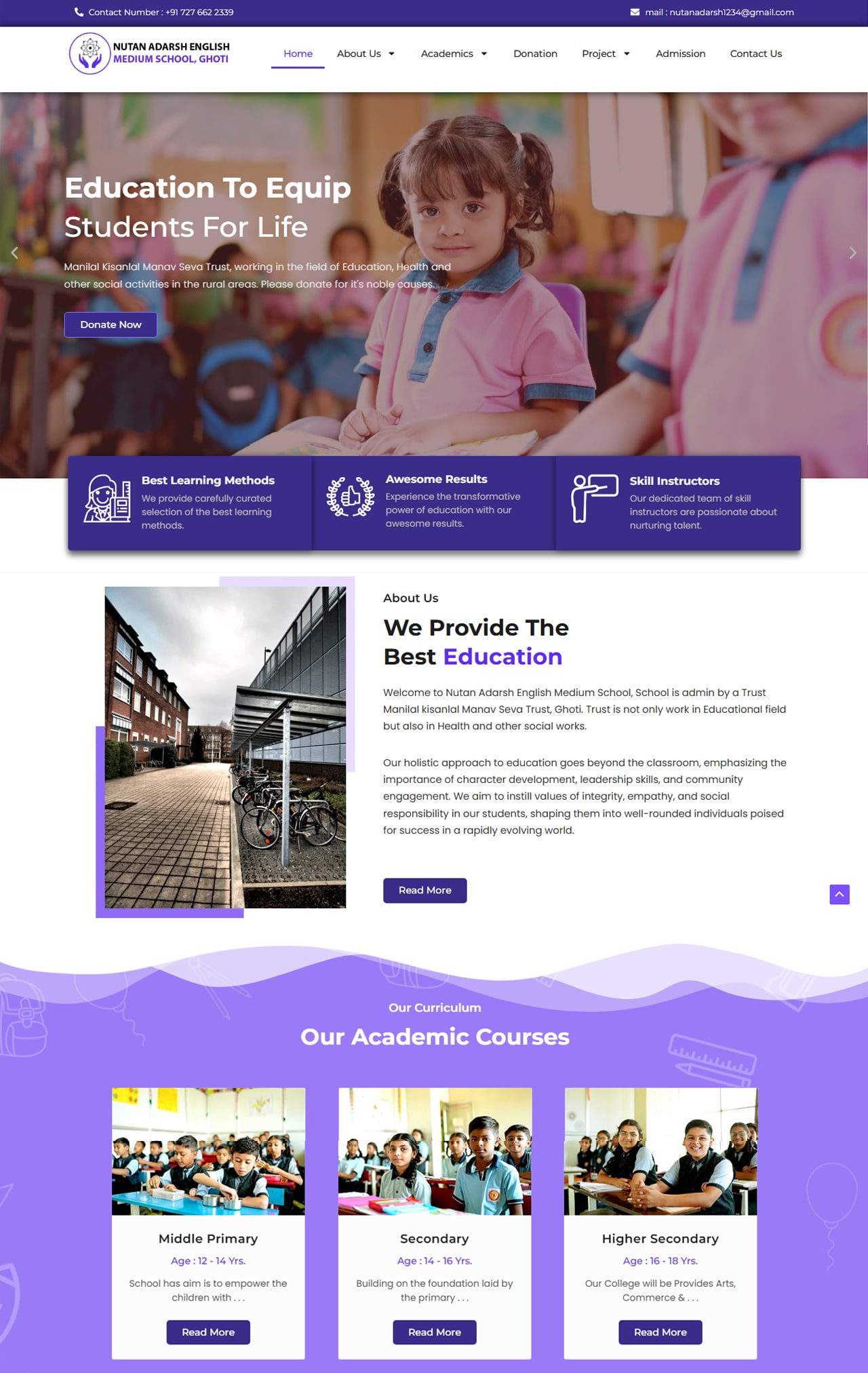 Project - Nutan Adarsh School